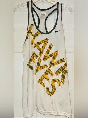 Iowa Hawkeyes Nike Dri-FIT Racerback Tank Top L White Athletic Workout Casual